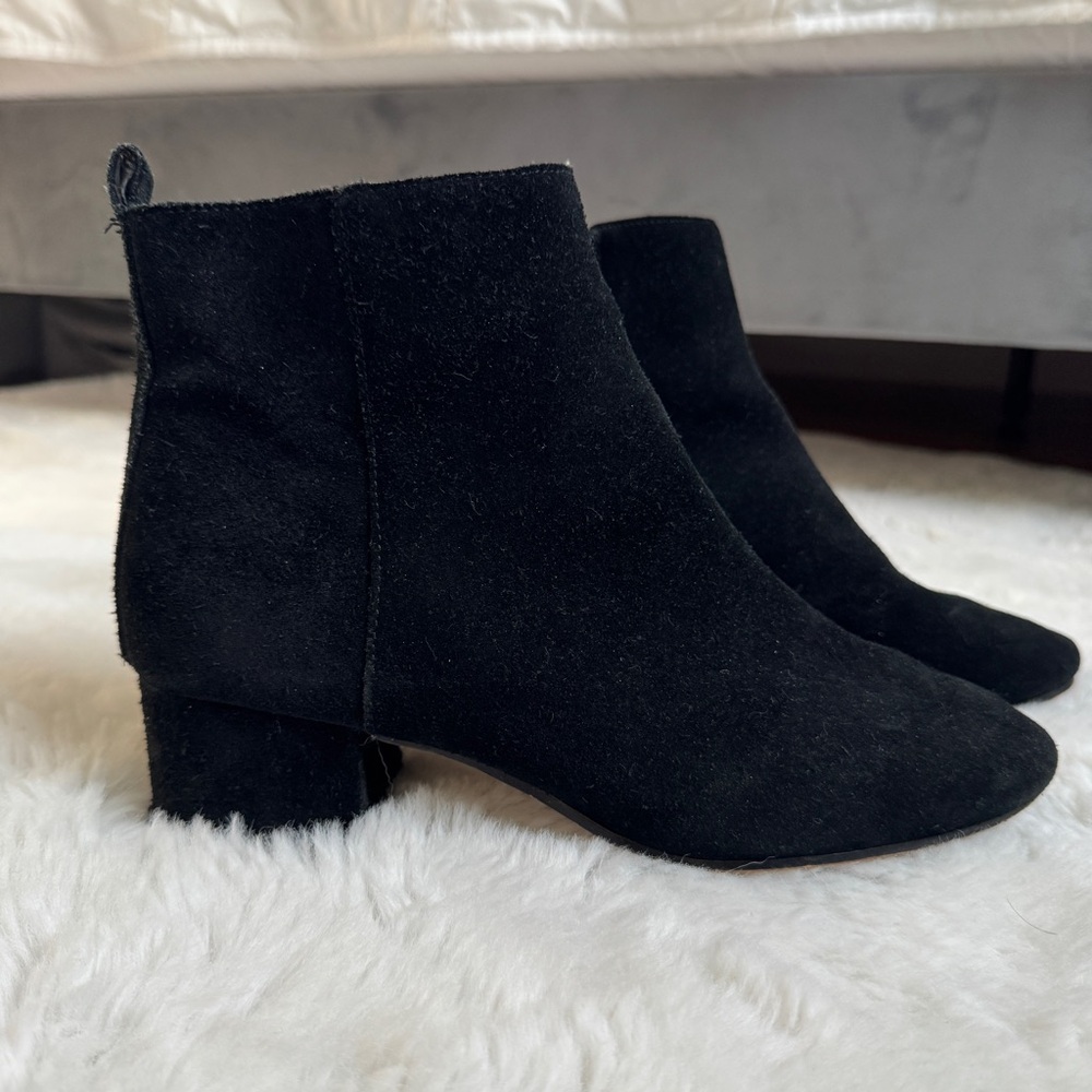 Bass Black Suede Ankle Boots
